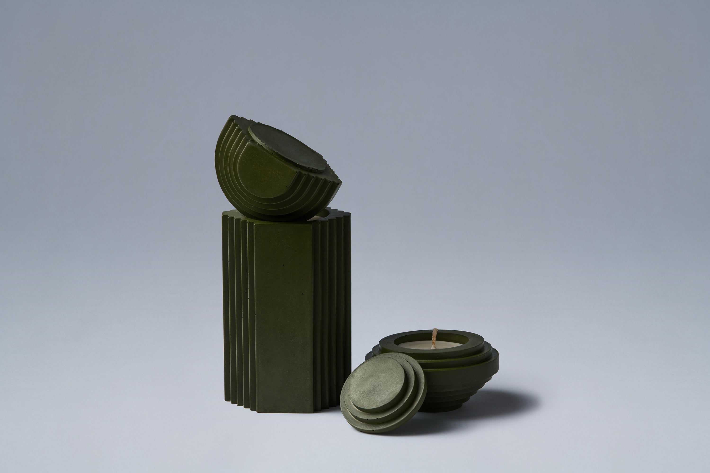 CURIO green scented candles