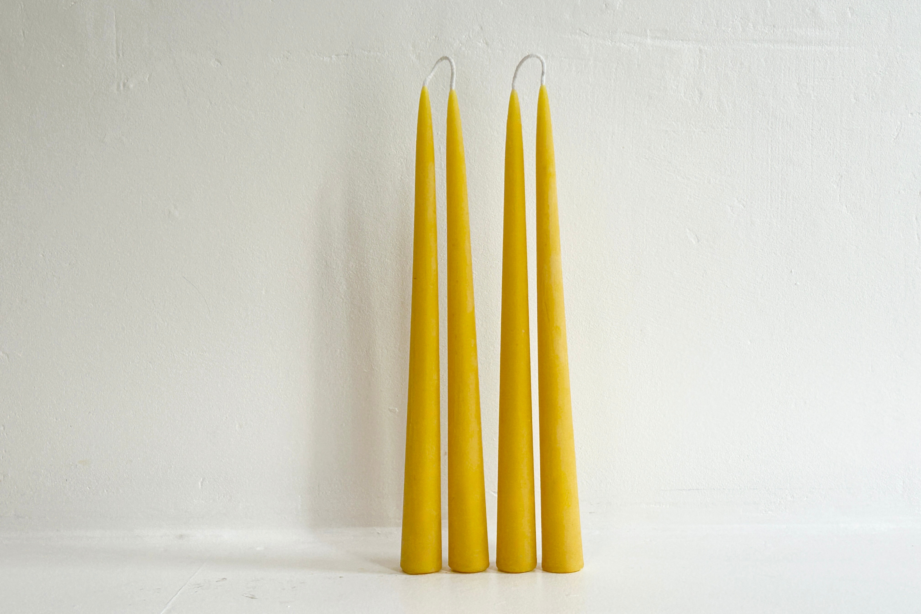 Honey Beeswax Standard Height Taper Candles Pack of Four